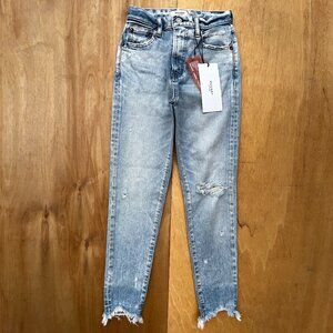 MOUSSY VINTAGE VERNA SKINNY JEANS WOMEN’S sz 24 High Rise Frayed Hem NWT
